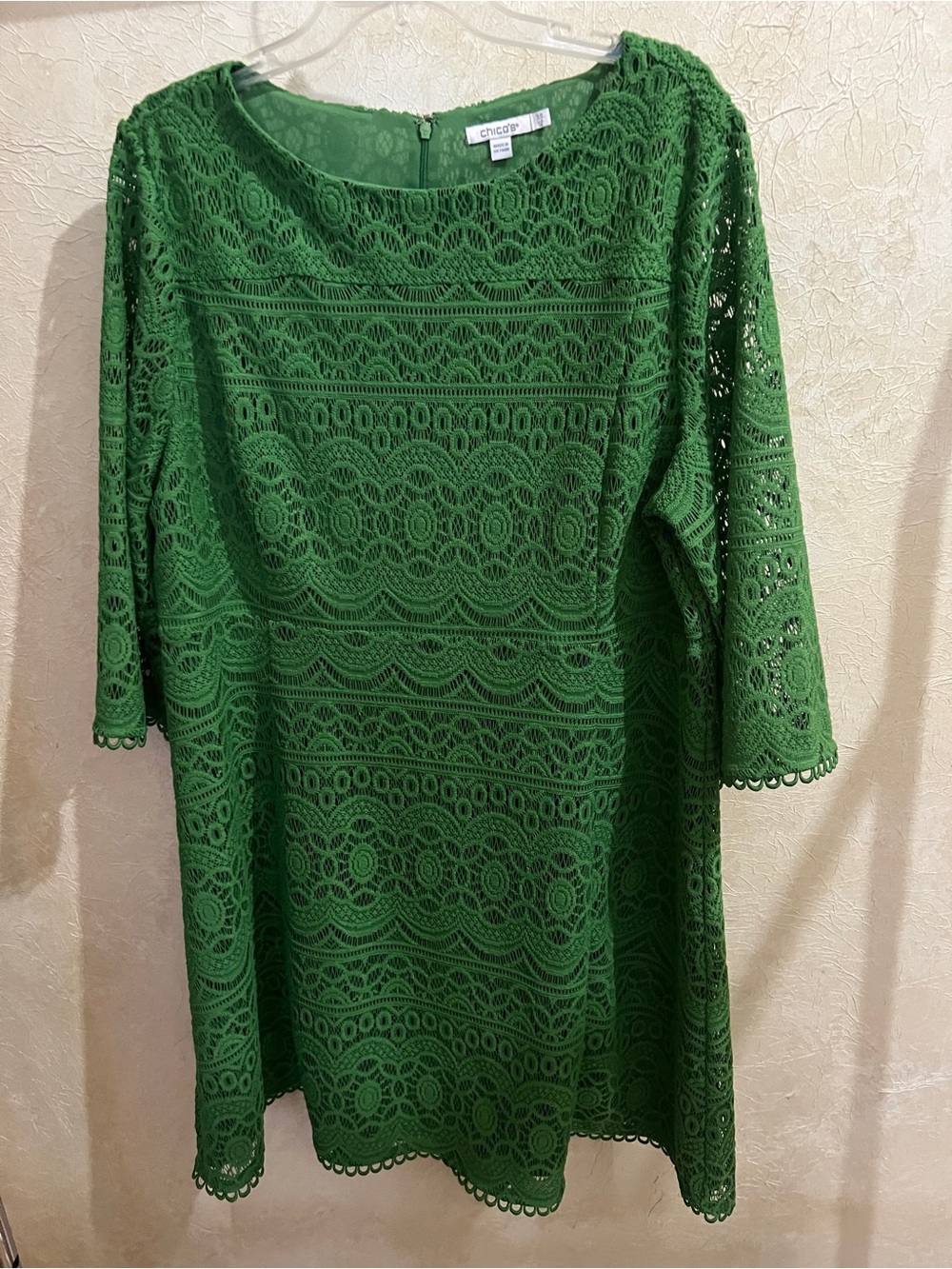 Chico's Bright Green Dress with Branded Tag